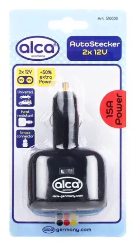 Разветвитель прикуривателя ALCA 510100 черный